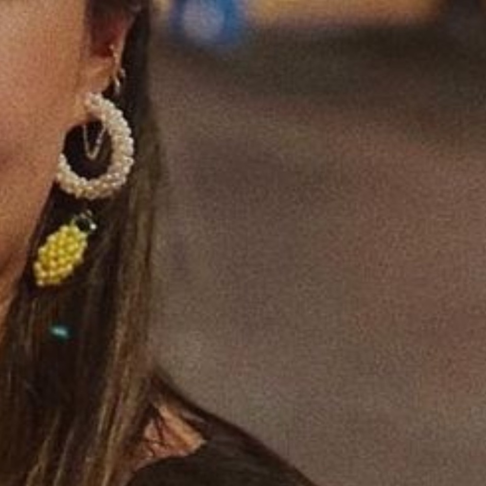 Zara Lemon Drop Pearl hoop earrings